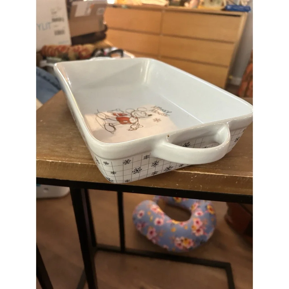 Disney Mickey Minnie Mouse Sketchbook Christmas‎ Rectangle Baker Baking Dish